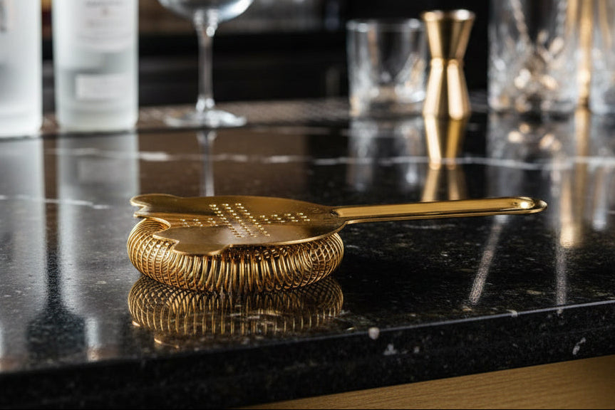 Strainer Barone cocktail gold