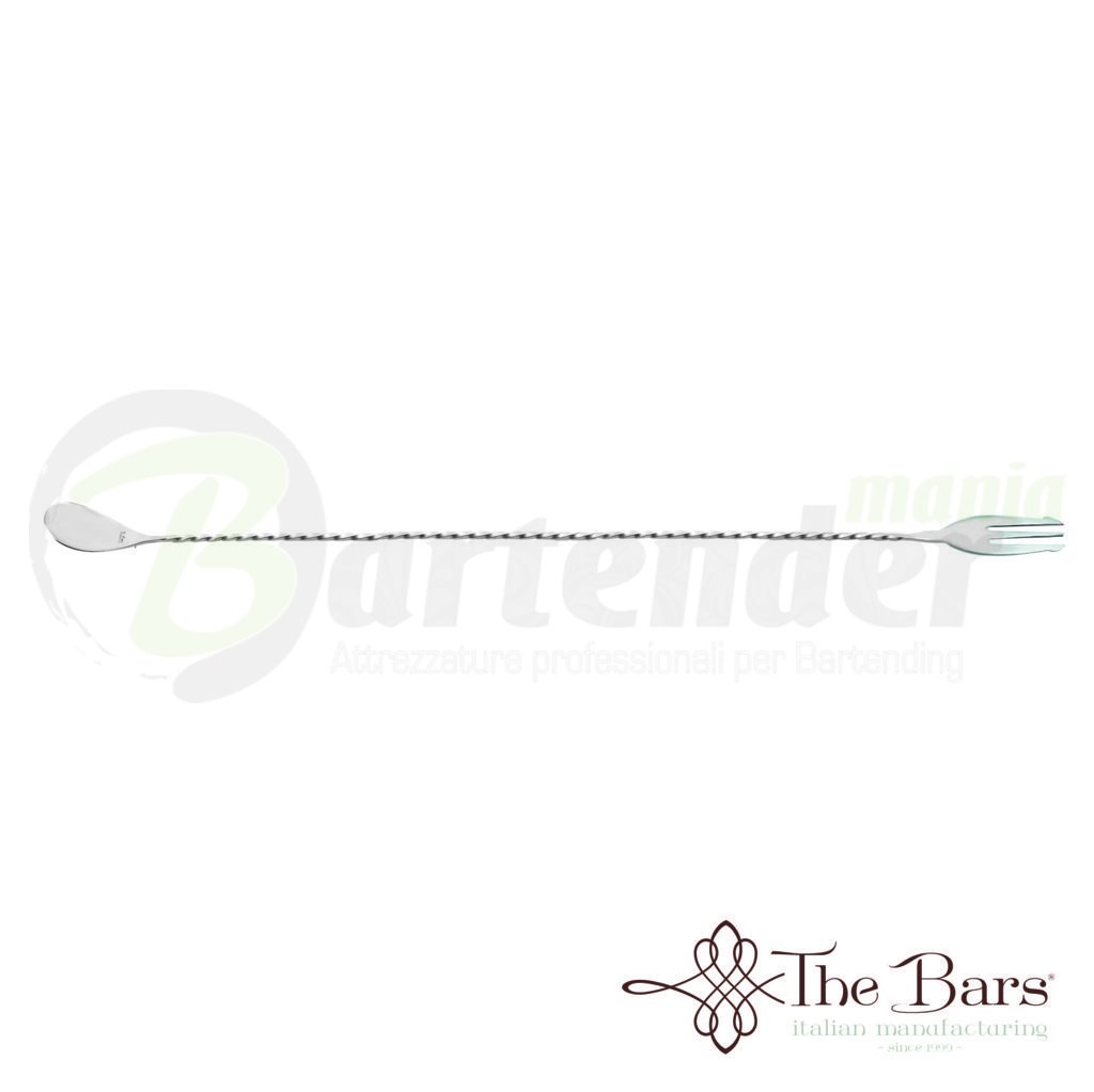 Bar Spoon XL Inox 18/10 con forchettina cm 45