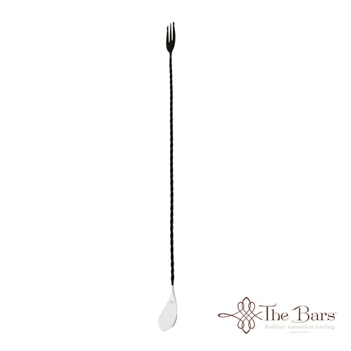 Bar Spoon Black con forchettina 45 cm